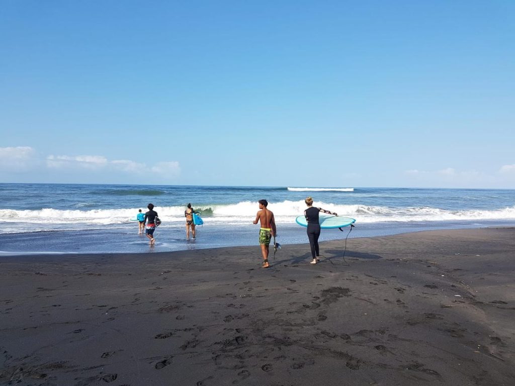 surfing in rainy season